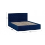 Кровать Порто с подъемным механизмом (Велюр Confetti Blue)